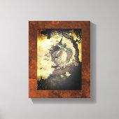 Seasonal Autumn/Halloween Witch Canvas Wall Art Afdruk (Voorkant)