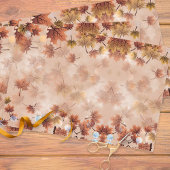 Seasonal Autumn Herfst Brown Leaves Inpakpapier Vel