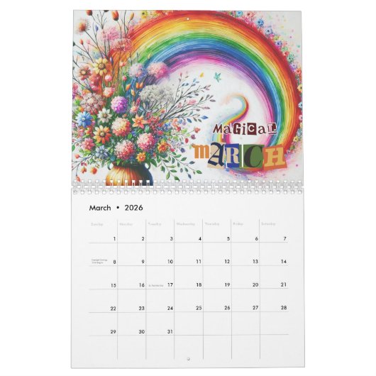 Seasonal Calendar with Artwork 2025  Kalender (Mar 2026)