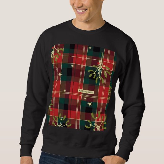 Seasonal Cheer (1) Tartan Christmas Pattern Trui (Voorkant)