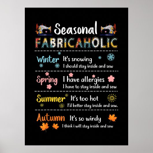 Seasonal Fabricaholic Winter Spring Poster (Voorkant)