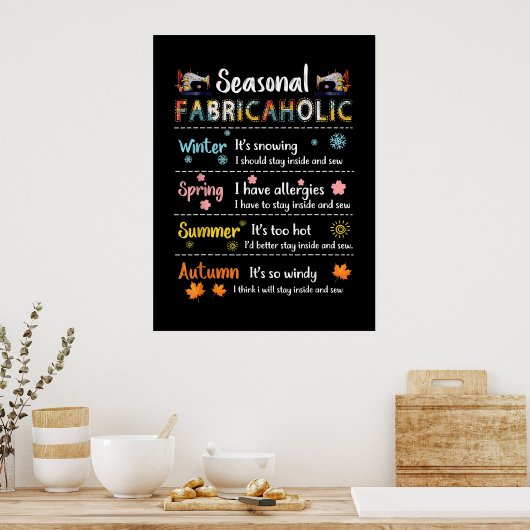 Seasonal Fabricaholic Winter Spring Poster (Keuken)