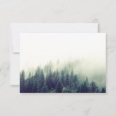 Seasonal Forest Pine Trees Elegant Wedding RSVP (Achterkant)