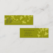 Seasonal Ginkgo Tree Branch Pattern Mini Visitekaartje (Voorkant / Achterkant)