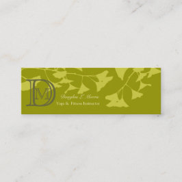 Seasonal Ginkgo Tree Branch Pattern Mini Visitekaartje