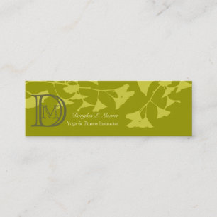 Seasonal Ginkgo Tree Branch Pattern Mini Visitekaartje