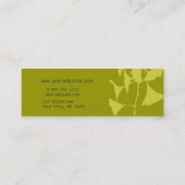 Seasonal Ginkgo Tree Branch Pattern Mini Visitekaartje (Achterkant)
