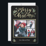 Seasonal Glow 3 Photo Christmas Card Feestdagenkaart<br><div class="desc">Celebrate the season with this modern and stylish card from Berry Berry Sweet. Matching items and more design options are available at store: www.berryberrysweet.com. Background color can be customized online to best match your foto!</div>