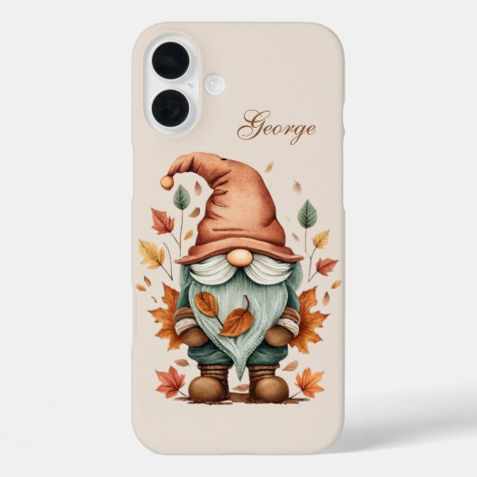 Seasonal gnome add name  Case-Mate iPhone case (Achterkant)