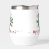 Seasonal Greenery with Red Script Holiday Message (Links)