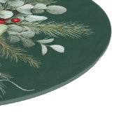 Seasonal Greenery with White Script  Snijplank (Hoek)