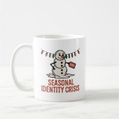 Seasonal Identity Crisis | Xmas Melting Snowman  Koffiemok (Links)