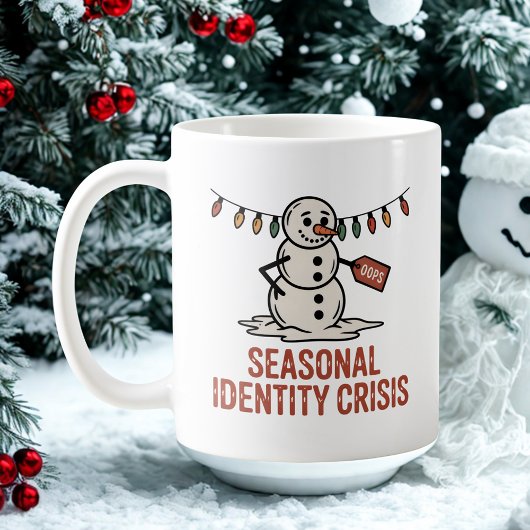 Seasonal Identity Crisis | Xmas Melting Snowman  Koffiemok