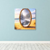 Seasonal Mirror Canvas Afdruk (Insitu (Houten vloer))