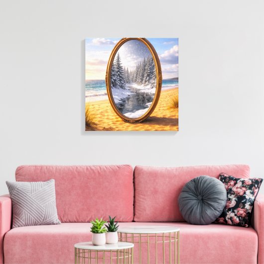 Seasonal Mirror Canvas Afdruk (Insitu (Woonkamer))