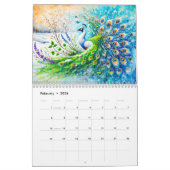 Seasonal Plumage – Botanical Peacocks Calendar Kalender (Feb 2026)