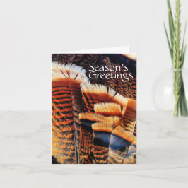 Seasonal Turkey Tail Feathers Generic Holiday Feestdagen Kaart
