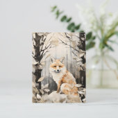 Seasonal Winter polar bear lovers  Briefkaart (Staand voorkant)