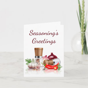 Seasonings Greetings for Zesty Spicy Holiday Fun Kaart
