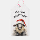 Seasons Bleatings Sheep Christmas Gift Label Cadeaulabel (Voorkant)