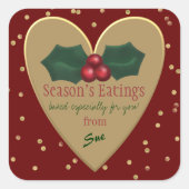 Season's Eatings Custom Bakken Stickers (Voorkant)