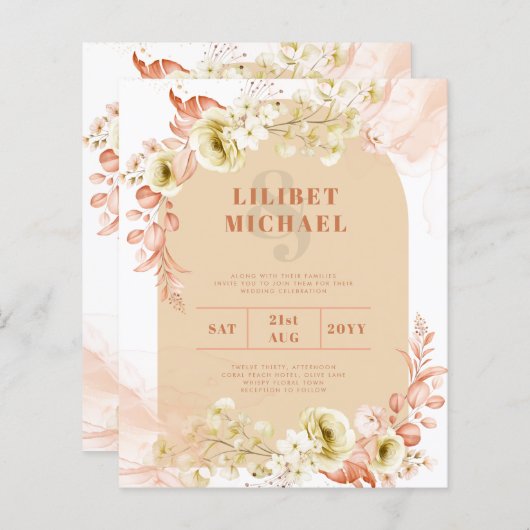 Seasons Fall Earthen Mix Boho Floral Wedding (Voorkant / Achterkant)