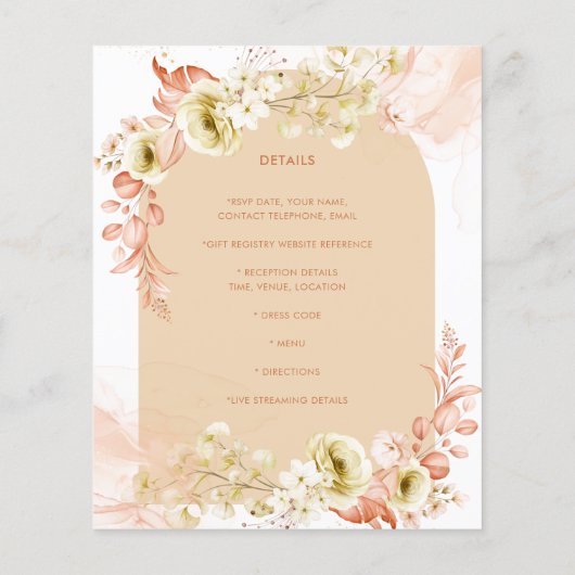 Seasons Fall Earthen Mix Boho Floral Wedding (Achterkant)
