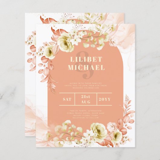 Seasons Fall Earthen Mix Boho Floral Wedding (Voorkant / Achterkant)