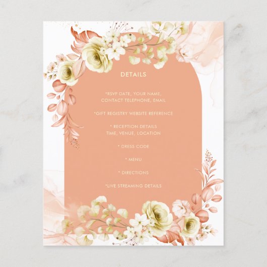 Seasons Fall Earthen Mix Boho Floral Wedding (Achterkant)