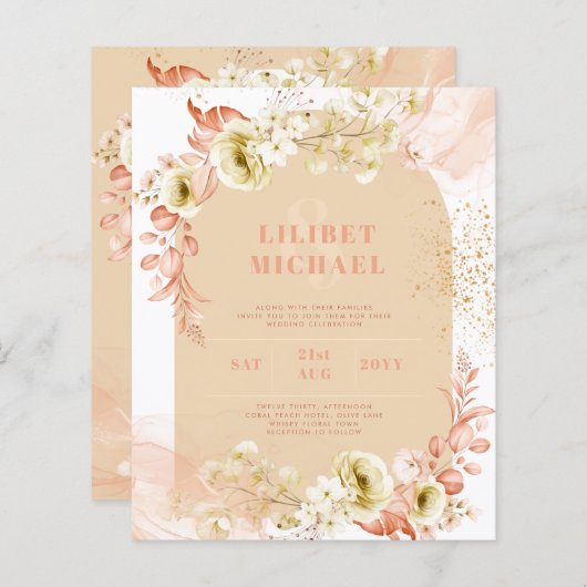 Seasons Fall Earthen Mix Boho Floral Wedding (Voorkant / Achterkant)