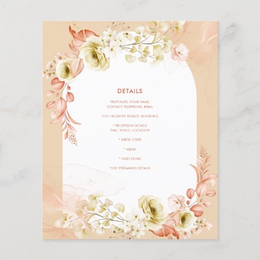 Seasons Fall Earthen Mix Boho Floral Wedding (Achterkant)