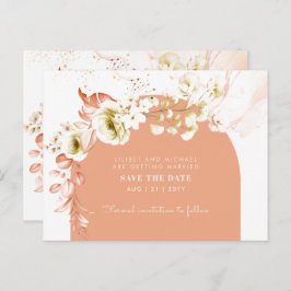 Seasons Fall Earthen Mix Boho Floral Wedding Briefkaart