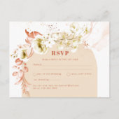 Seasons Fall Earthen Mix Boho Floral Wedding Briefkaart (Voorkant)