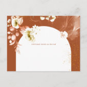 Seasons Fall Earthen Mix Boho Floral Wedding Briefkaart (Achterkant)