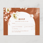 Seasons Fall Earthen Mix Boho Floral Wedding Briefkaart (Voorkant)