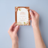 Seasons Fall Earthen Mix Boho Floral Wedding Flyer (Hand)