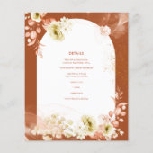 Seasons Fall Earthen Mix Boho Floral Wedding Flyer (Achterkant)