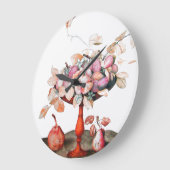 SEASON'S FRUIT PRUNES,PEARS,LEAVES IN FRUIT BOWL GROTE KLOK (Hoek)