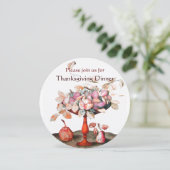 SEASON'S FRUITS 5 Thanksgiving Dinner Party Kaart (Staand voorkant)