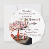 SEASON'S FRUITS 5 Thanksgiving Dinner Party Kaart (Achterkant)