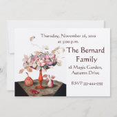 SEASON'S FRUITS 5 Thanksgiving Dinner Party Kaart (Achterkant)