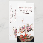 SEASON'S FRUITS 5 Thanksgiving Dinner Party white Kaart (Voorkant / Achterkant)