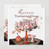 SEASON'S FRUITS 5 Thanksgiving Dinner Party white Kaart (Voorkant / Achterkant)