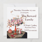 SEASON'S FRUITS 5 Thanksgiving Dinner Party white Kaart (Achterkant)