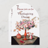 SEASON'S FRUITS 5 Thanksgiving Dinner Party white Kaart (Voorkant / Achterkant)