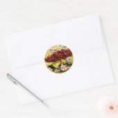 SEASON'S FRUITS CHERRIES , CHERRY JAM Preserve Jar Ronde Sticker (Envelop)