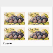 SEASON'S FRUITS / FIGS Behoud Canning Jar Rechthoekige Sticker (Vel)