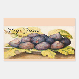 SEASON'S FRUITS / FIGS Behoud Canning Jar Rechthoekige Sticker