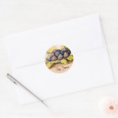 SEASON'S FRUITS / FIGS Behoud Canning Jar Ronde Sticker (Envelop)