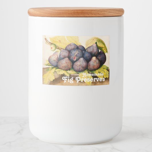 SEASON'S FRUITS / FIGS Behoud Canning Jar Voedselcontainer Etiket (Voorkant)